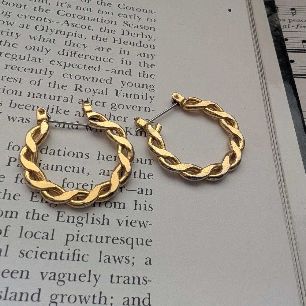 Elegant Goldtone Hoop Earrings